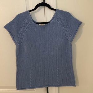 Knit short sleeve sweater
